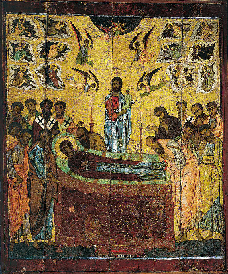 Новгородская икона «Десятинное успение» XIII века